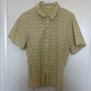 Prairie Grass Striped Button-Down Shirt